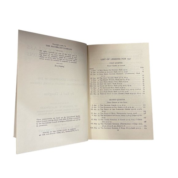 The Snowden Douglass Sunday School Lessons 1951 HC Earl Sermon Minister Pastor - Picture 4 of 4